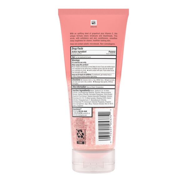 Neutrogena Oil Free Pink Grapefruit Acne Face Wash with Vitamin C for Breakouts - 6.7 fl oz
