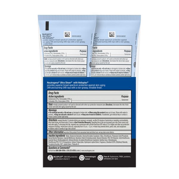 Neutrogena Ultra Sheer Sunscreen - SPF 70 - 2pk/6 fl oz