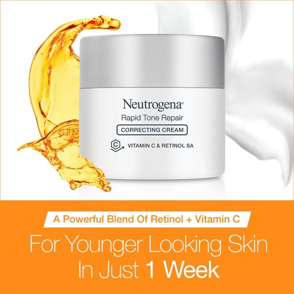 Neutrogena Rapid Tone Repair Retinol + Vitamin C Face and Neck Cream - 1.7oz