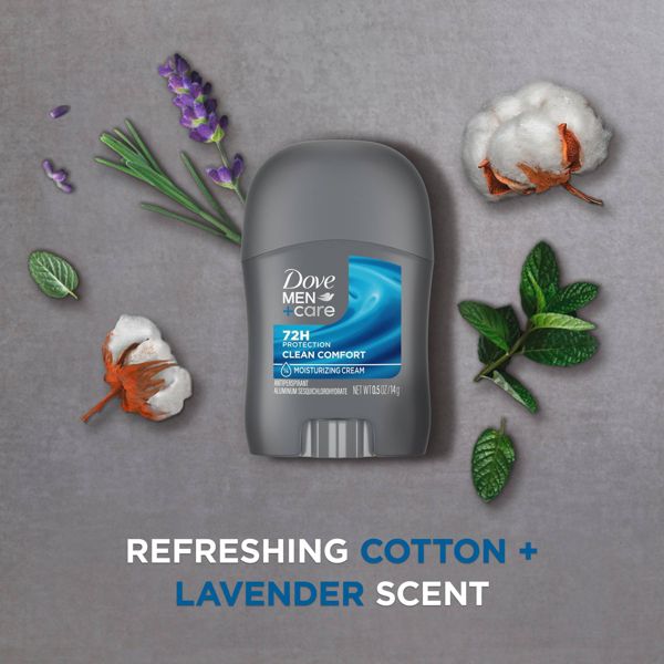 Dove Men+Care 72-Hour Mini Antiperspirant & Deodorant Stick - Clean Comfort - Travel Size - Solid Formula