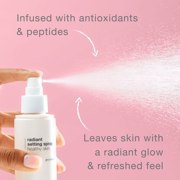 Neutrogena Healthy Skin Radiant Makeup Setting Spray with Antioxidants & Peptides for Long Lasting, Healthy Looking, Glowing Skin, 3.4 fl oz
