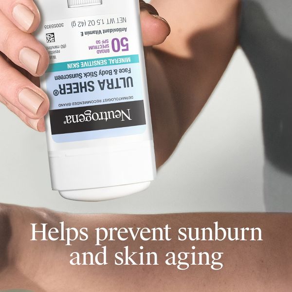 Neutrogena Mineral Ultra Sheer Face and Body Sunscreen Stick - SPF 50 - 1.5oz